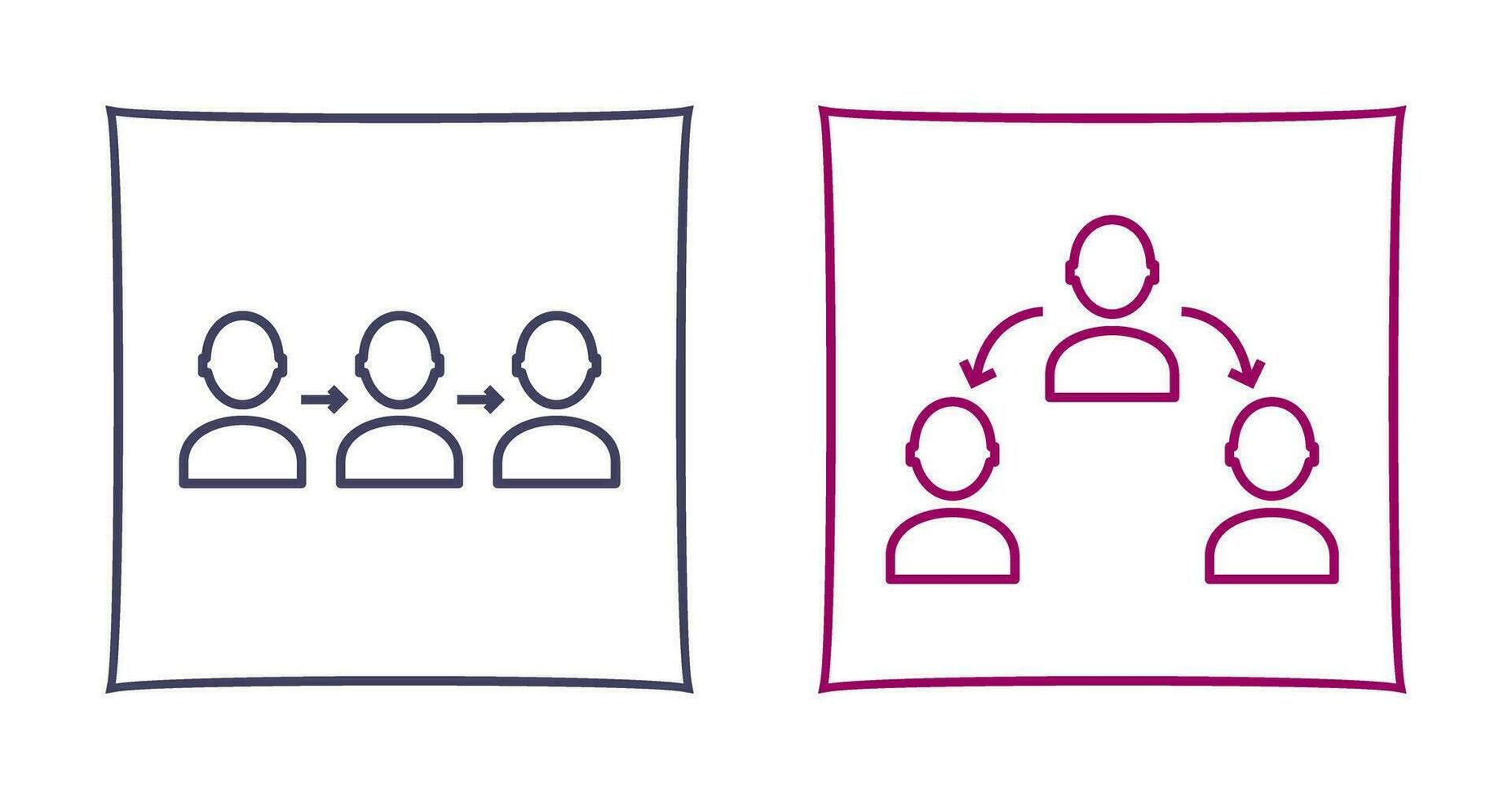 link and connected profiles Icon vector
