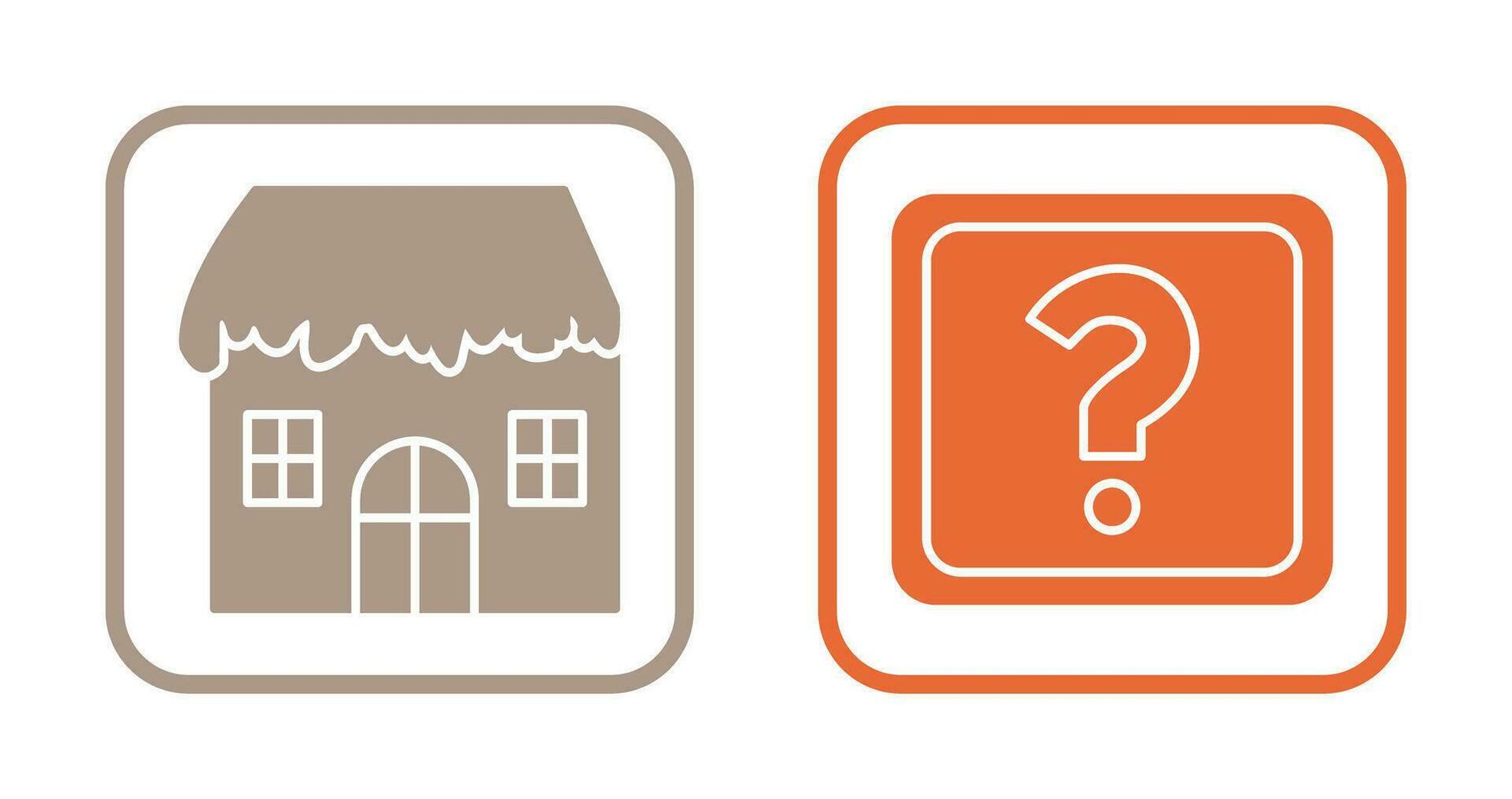 House with Snow and Question Mark Icon vector