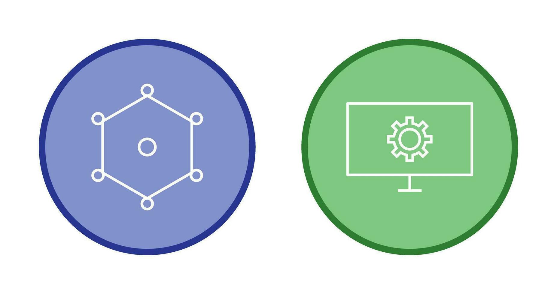 nodes and network setting  Icon vector