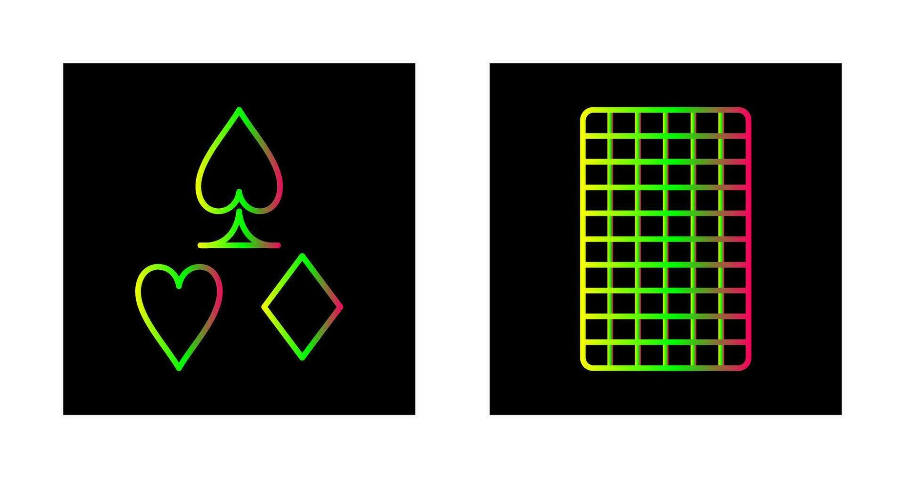 card suits and card backward Icon vector