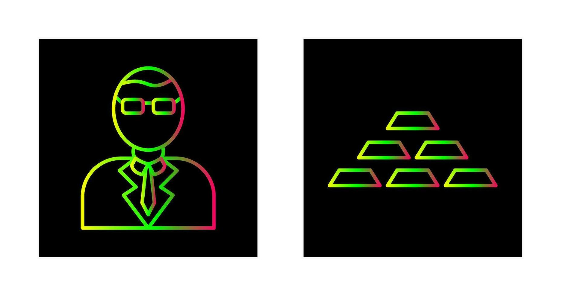 casino manager and casino gold  Icon vector