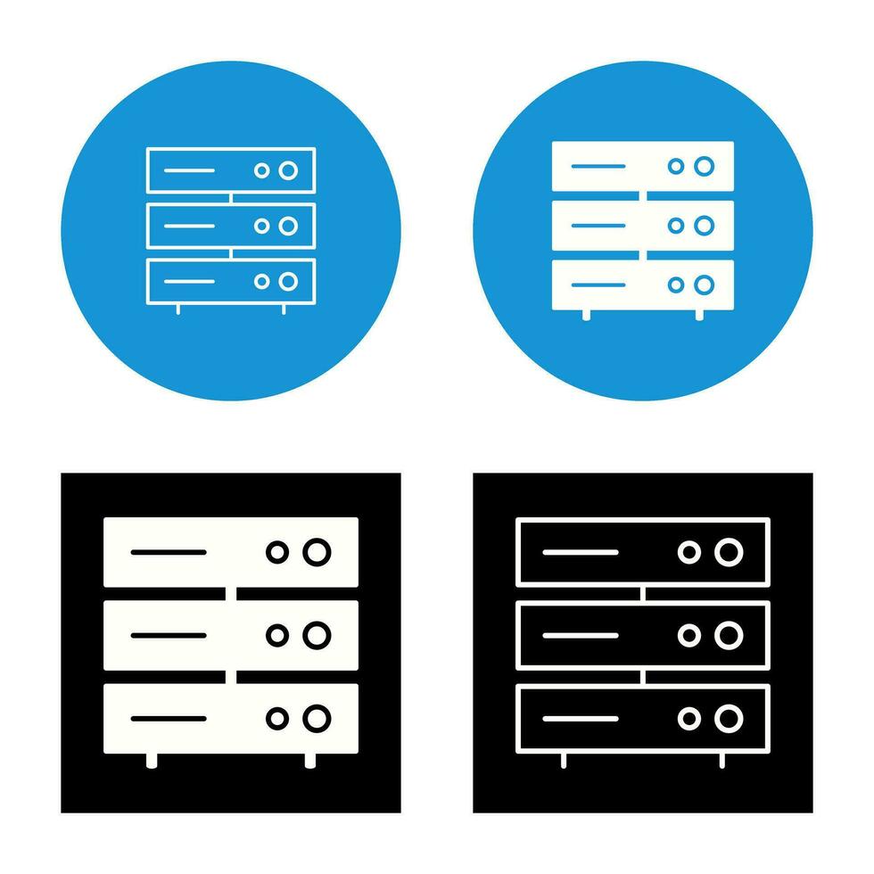 Unique Server Network Vector Icon