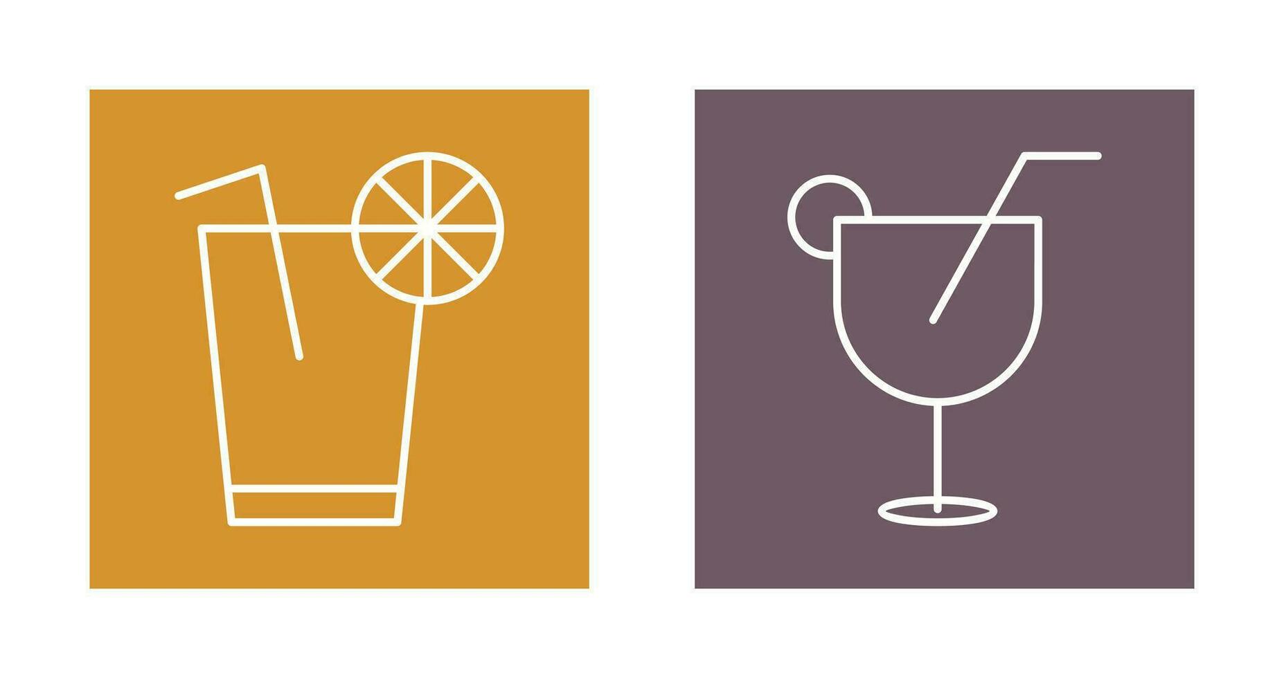 lemon juice and drinks Icon vector