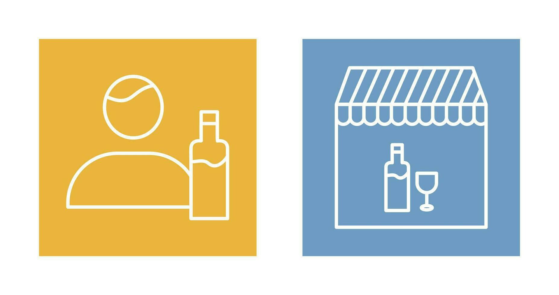 man drink and Cafe bar Icon vector