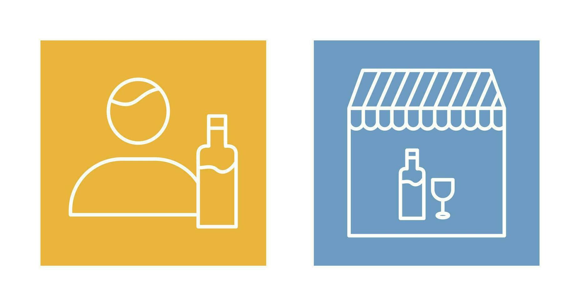 man drink and Cafe bar Icon vector