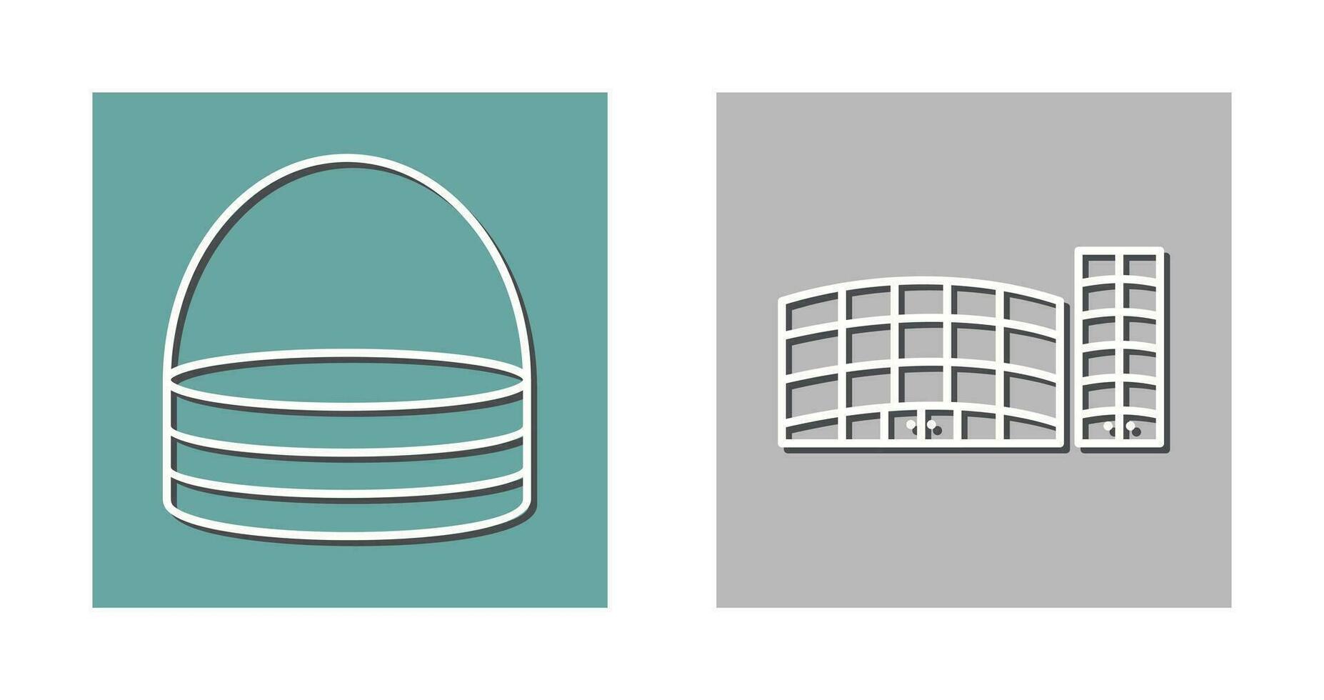 basket and shopping mall Icon vector