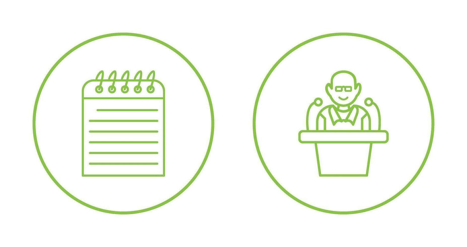 Note and Lecture Icon vector