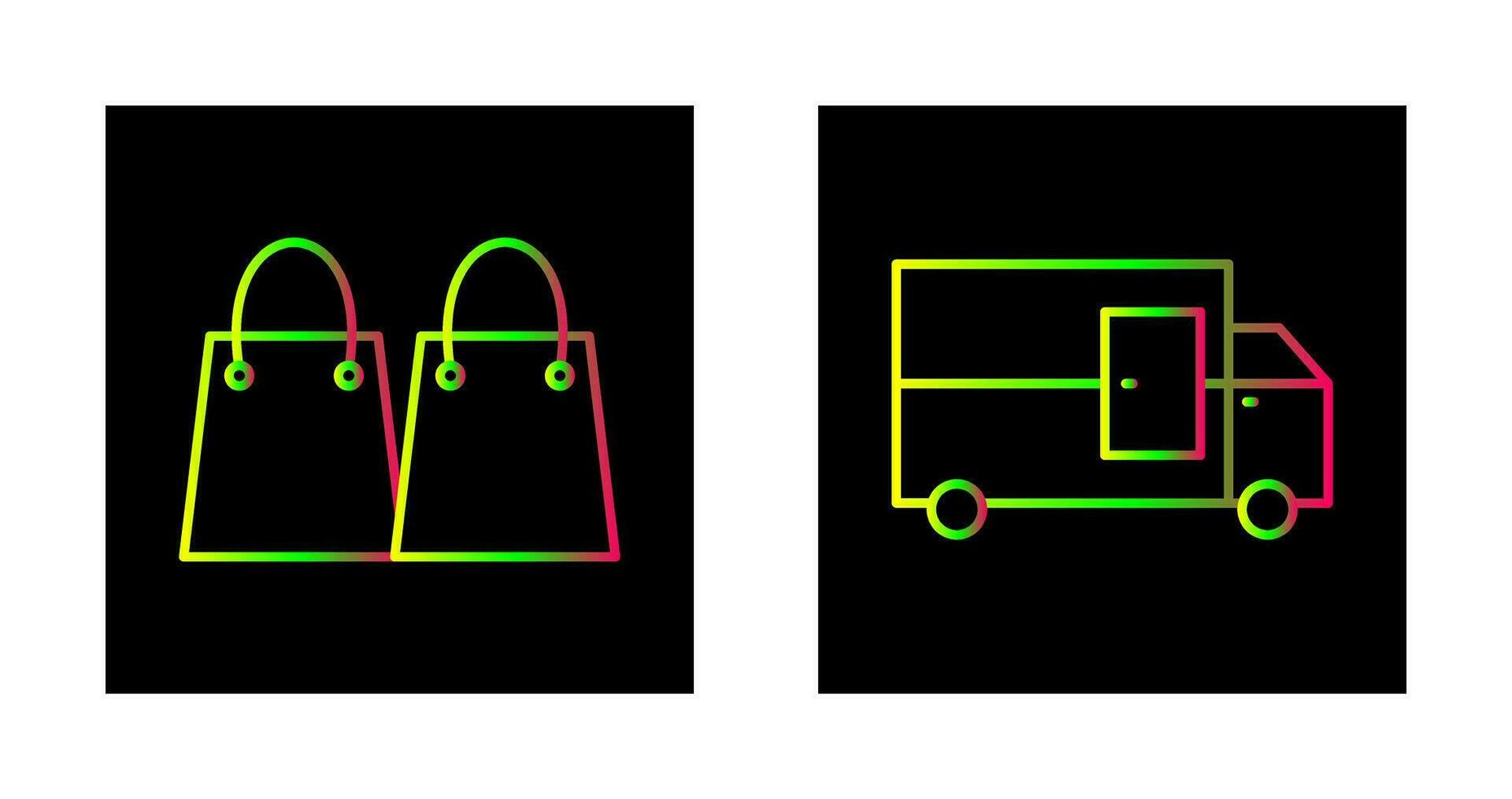 shipment and shopping bag Icon vector
