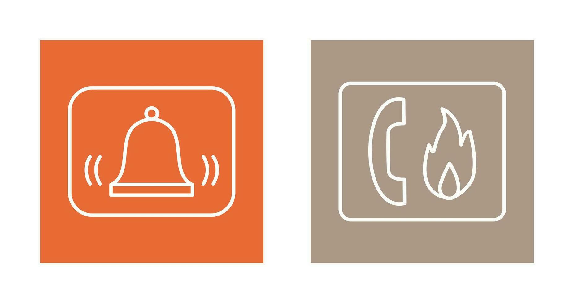 alarm and fire emergency Icon vector