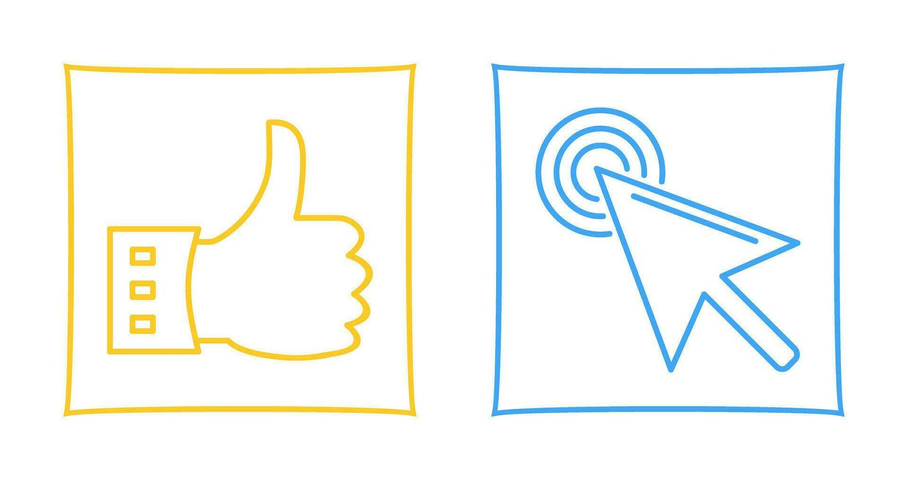 like and click Icon vector