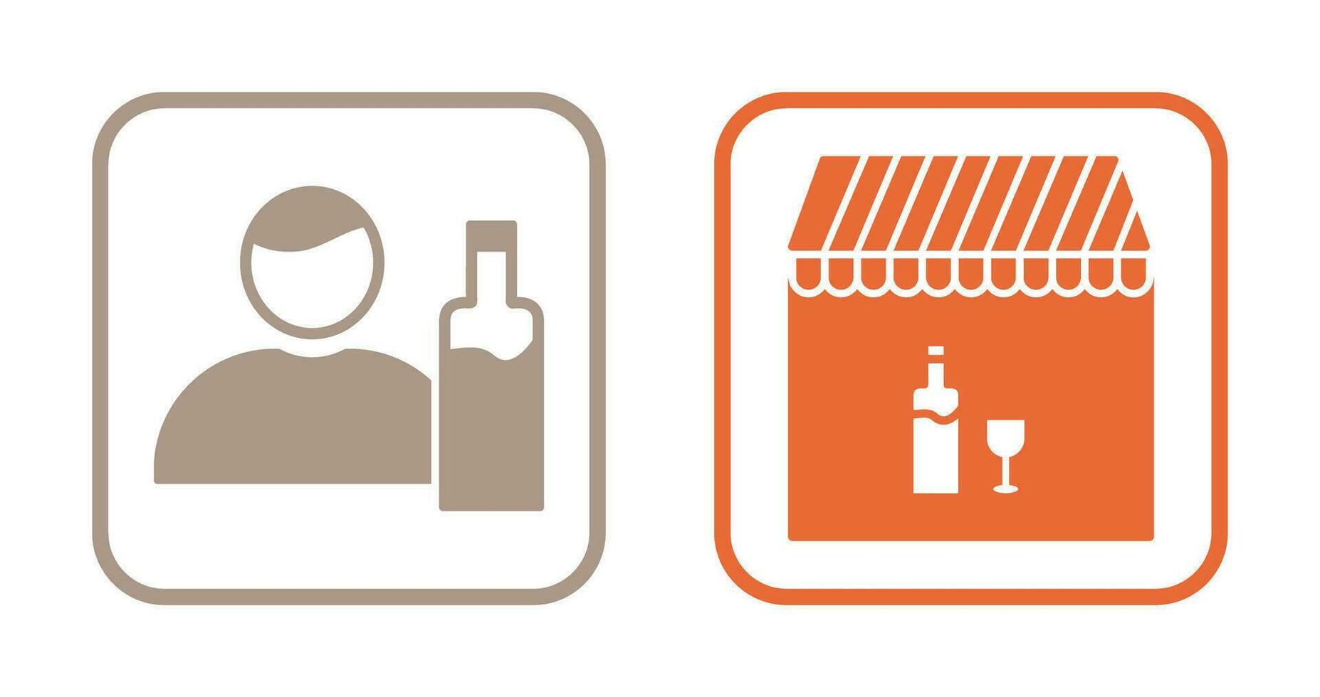 man drink and Cafe bar Icon vector
