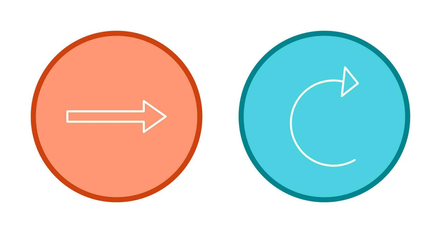 right arrow and reload Icon vector