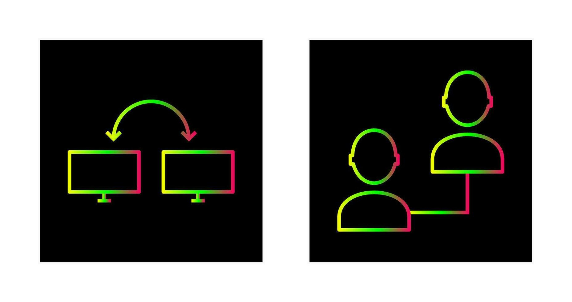 connected systems and connected profiles  Icon vector