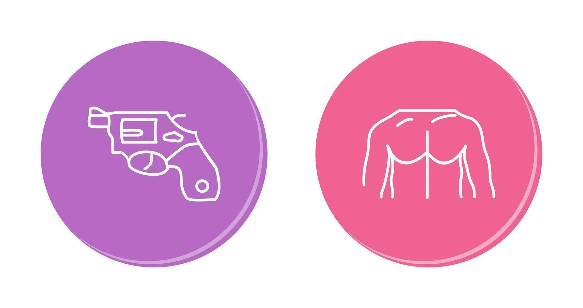 Revolver and Chest Icon vector