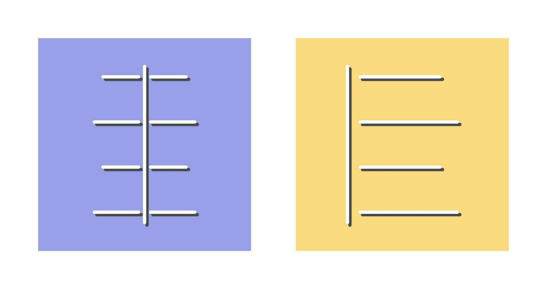 center align and left align  Icon vector