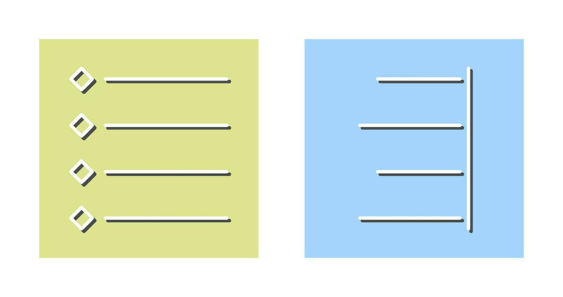 bulleted list and Right align  Icon vector