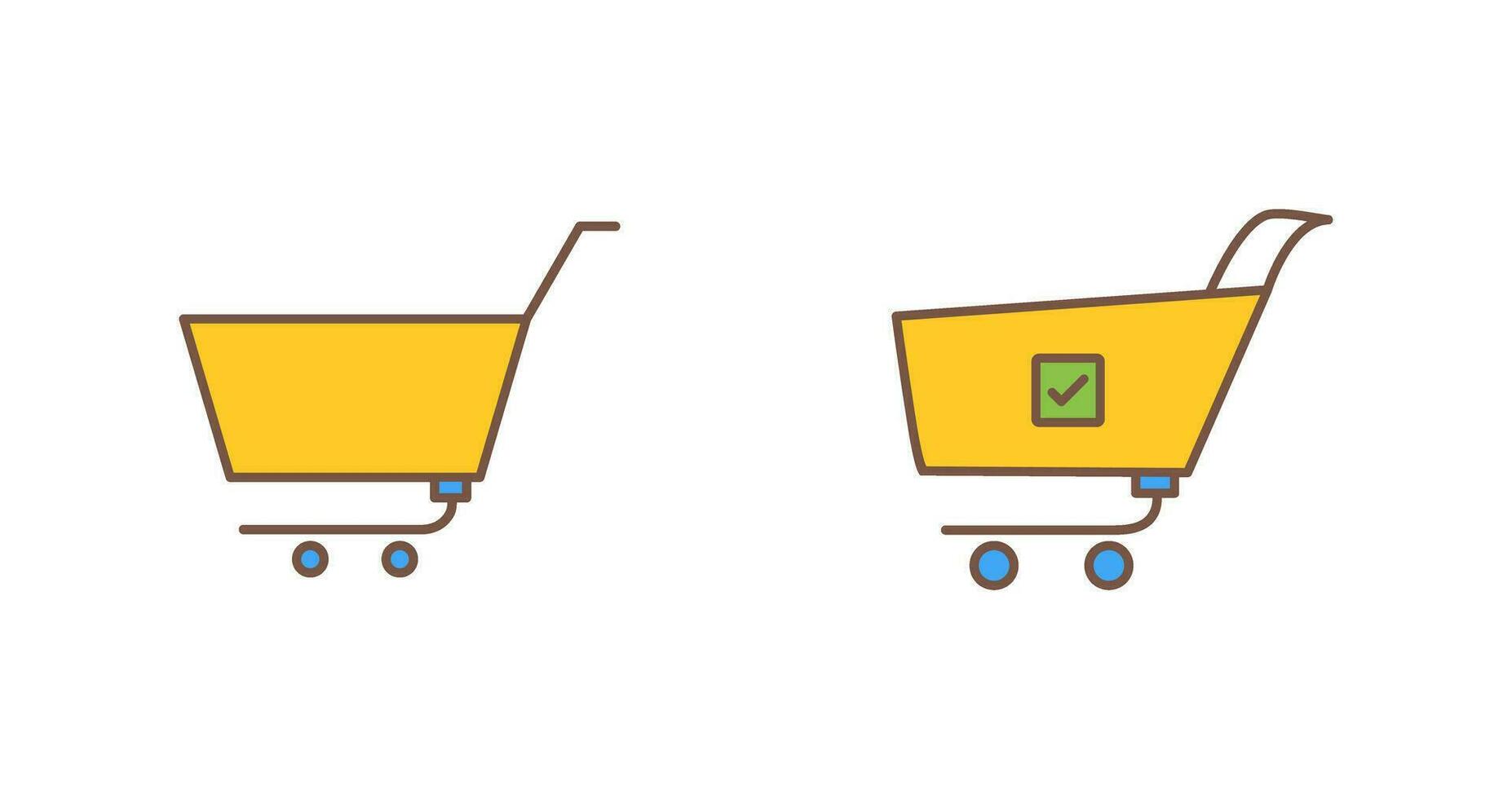 empty cart and confirm order  Icon vector