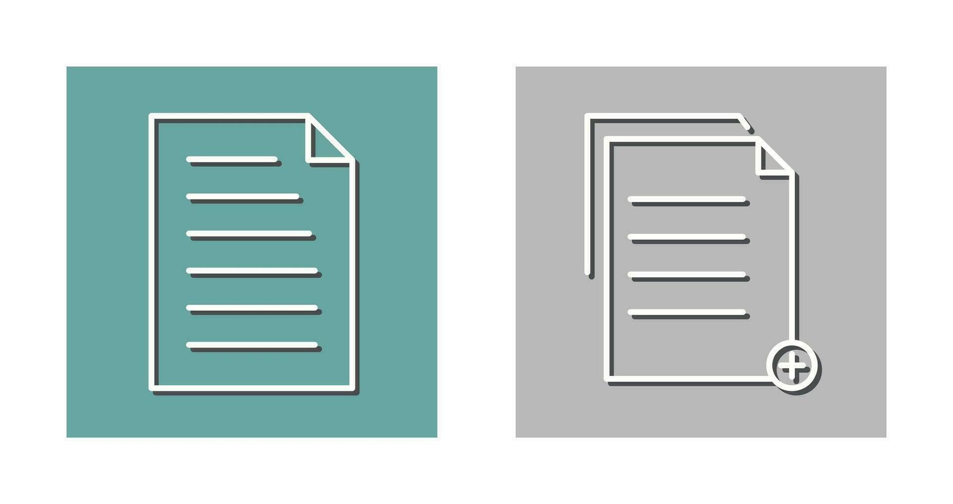 document and two files  Icon vector