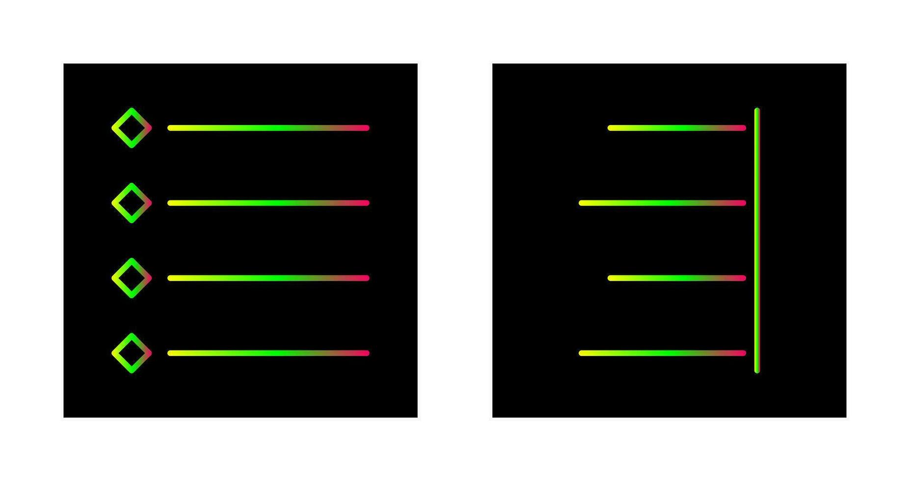 bulleted list and Right align  Icon vector