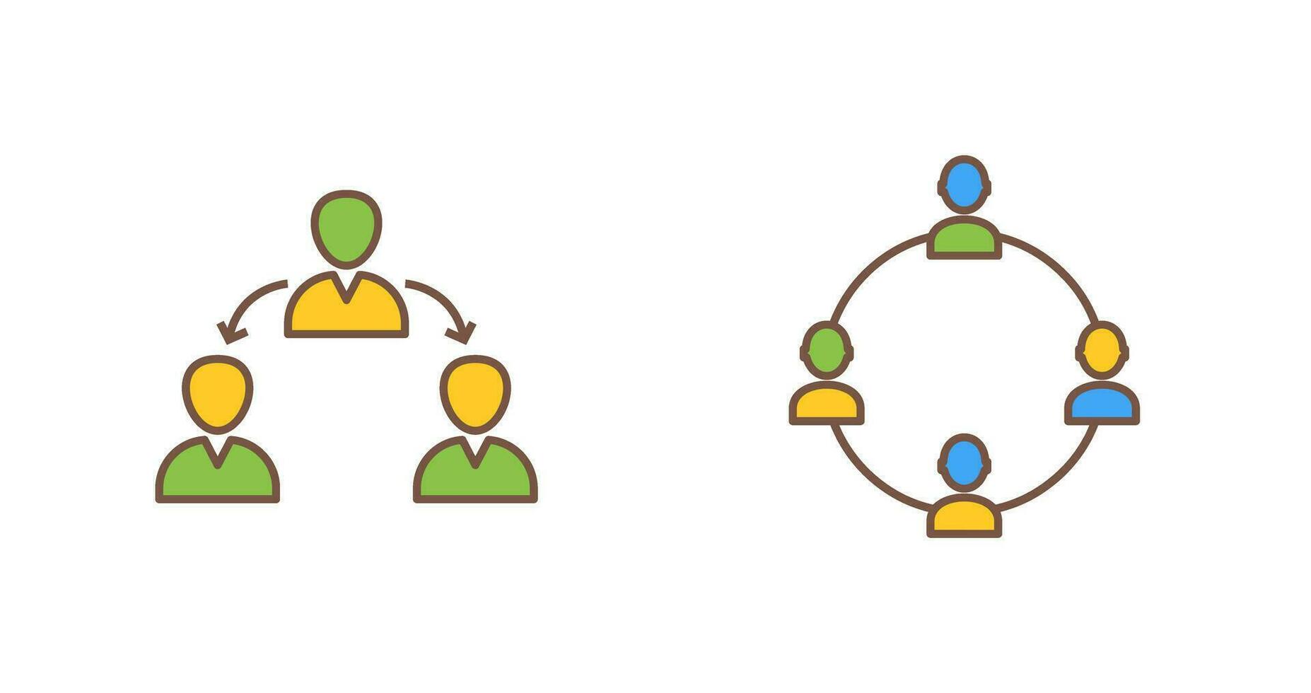 connected user and network group  Icon vector