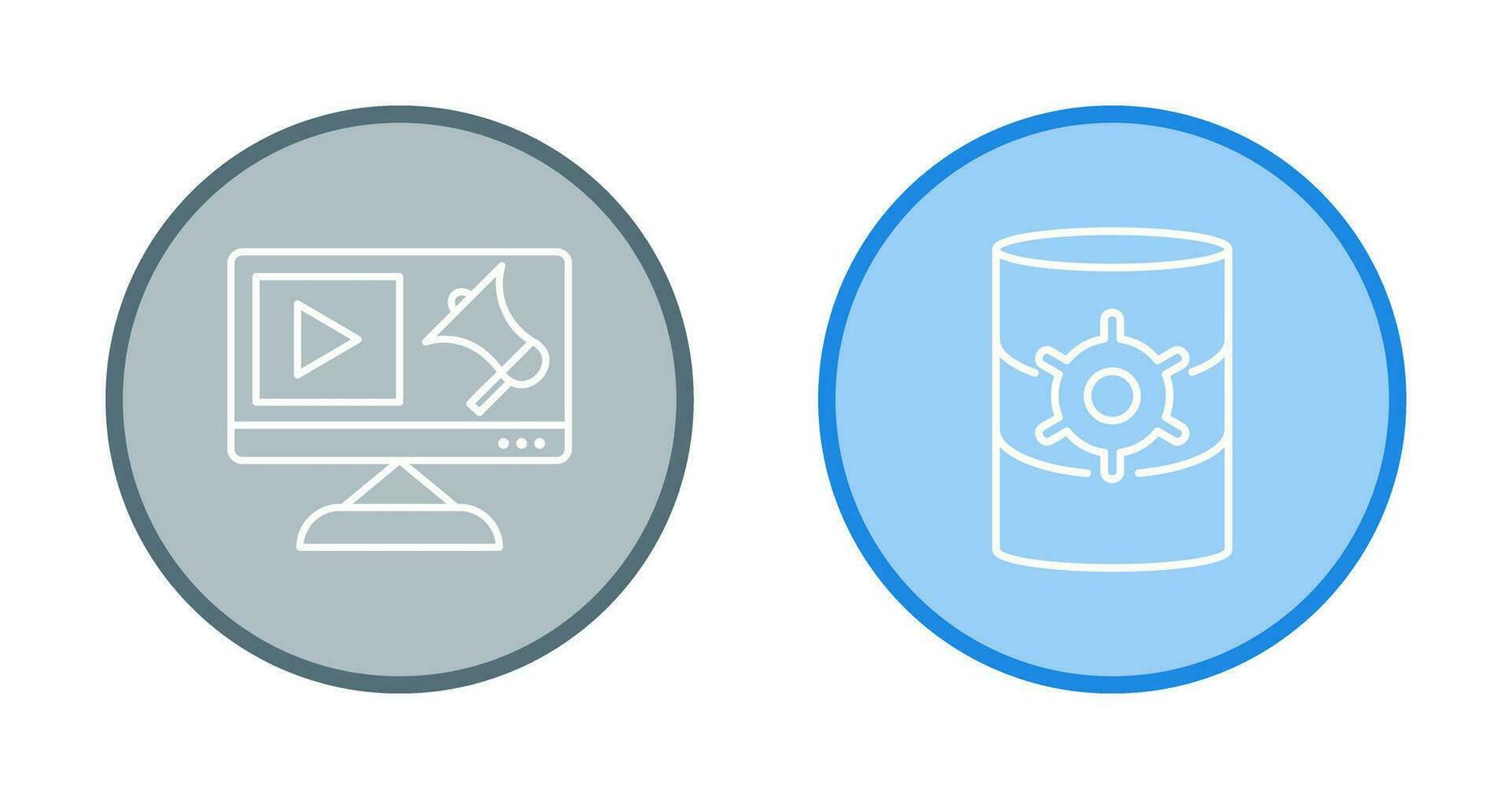 Digital Marketing and Database Management Icon vector