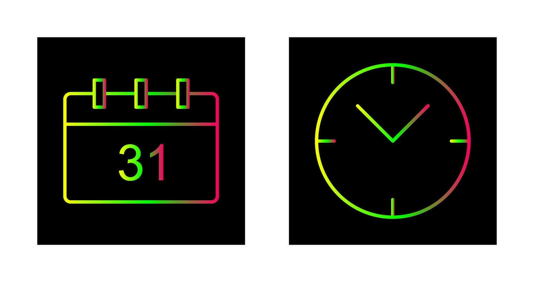 calendar and clock Icon vector