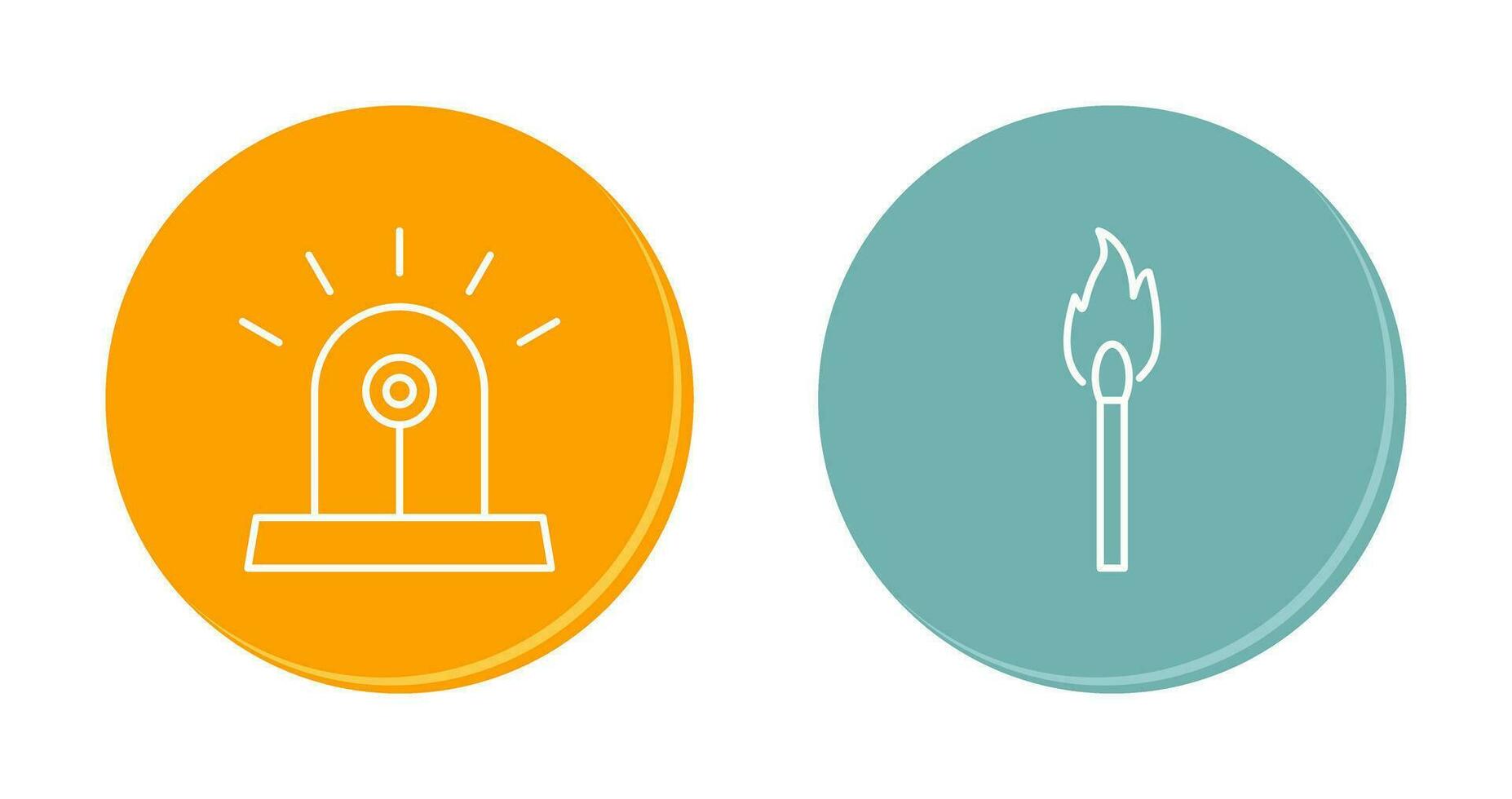 siren and lit matchstick Icon vector