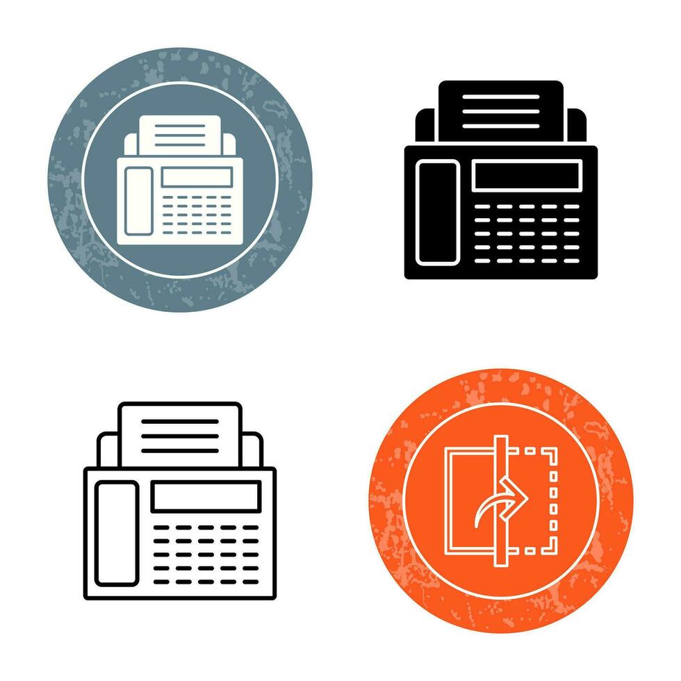 Fax Machine Vector Icon