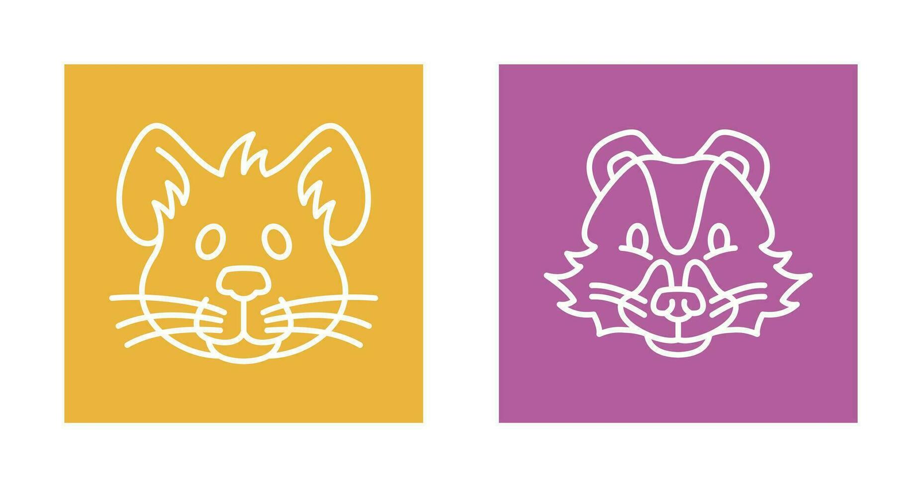 Mouse and Skunk Icon vector