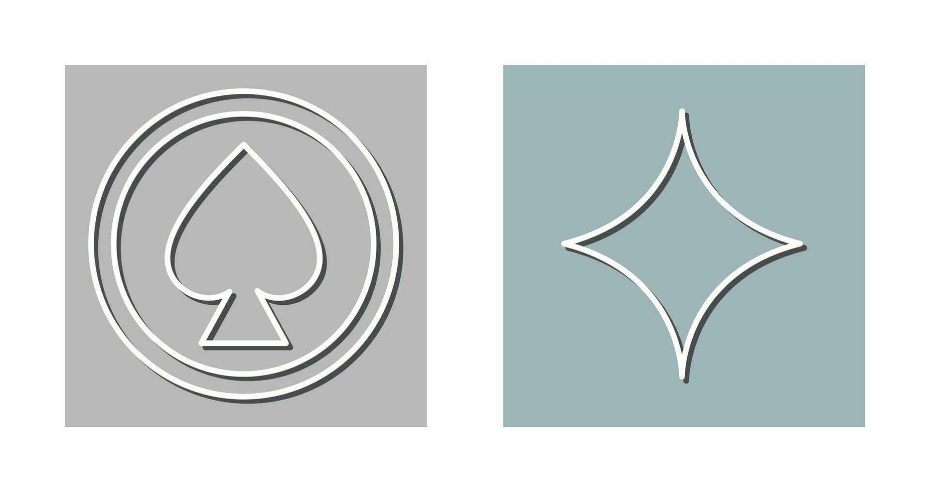 Spade and Diamond Icon vector