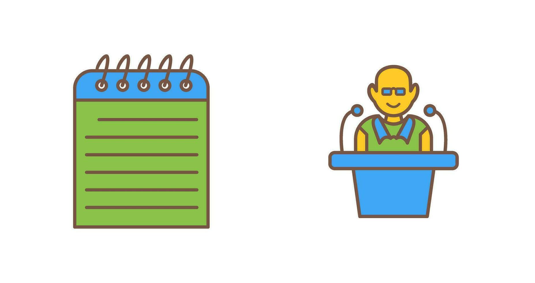 Note and Lecture Icon vector