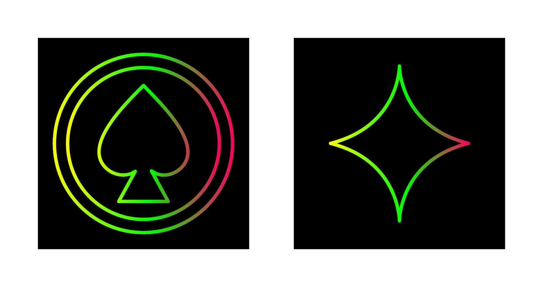 Spade and Diamond Icon vector