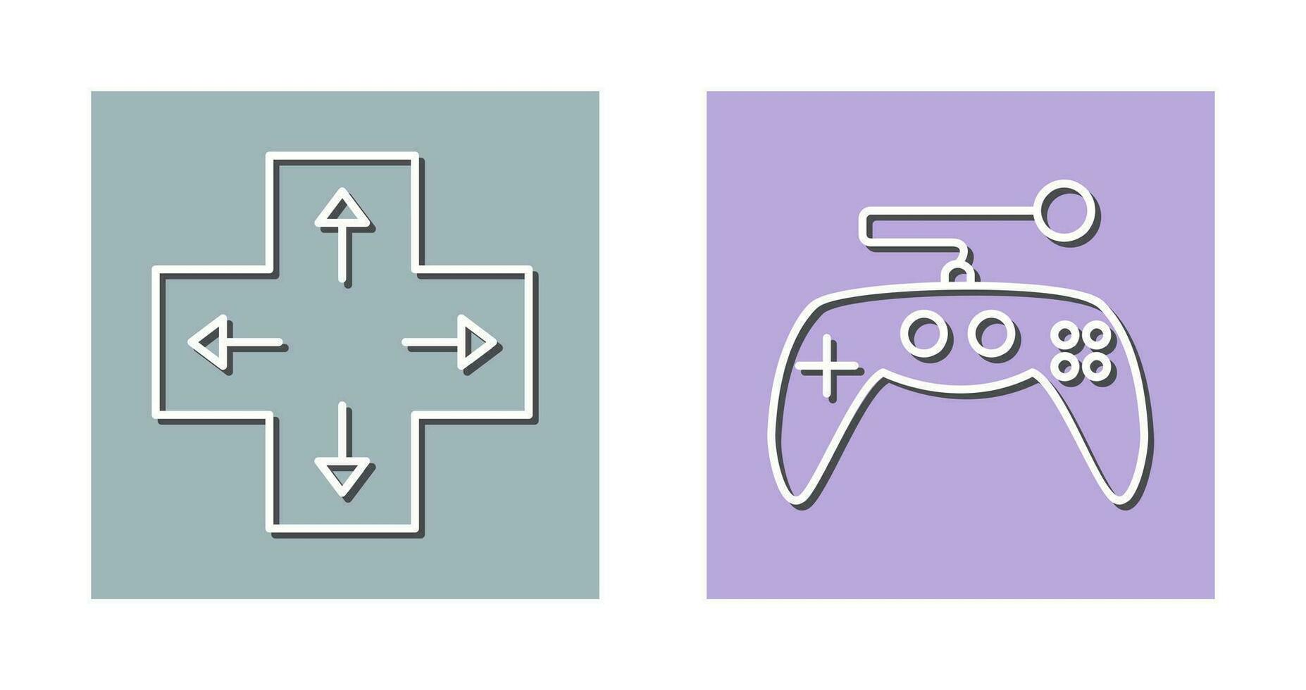 Direction Key and Gaming Control Icon vector