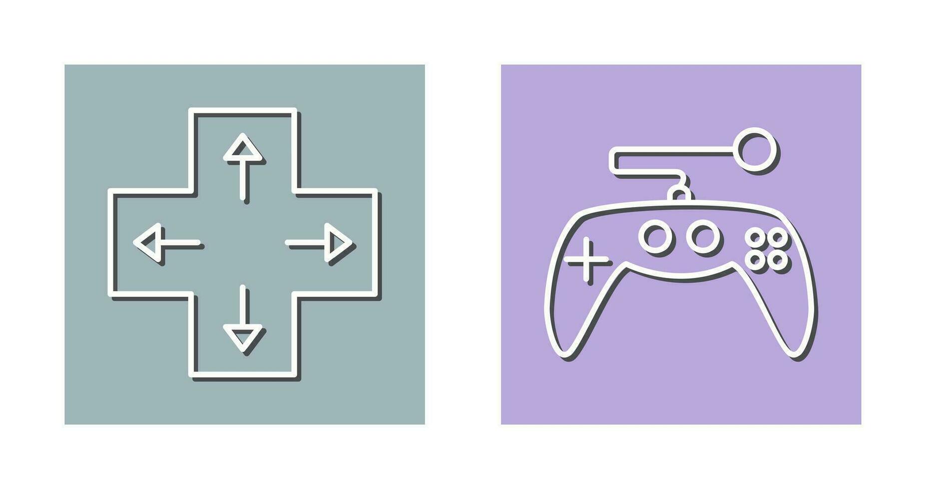 Direction Key and Gaming Control Icon vector