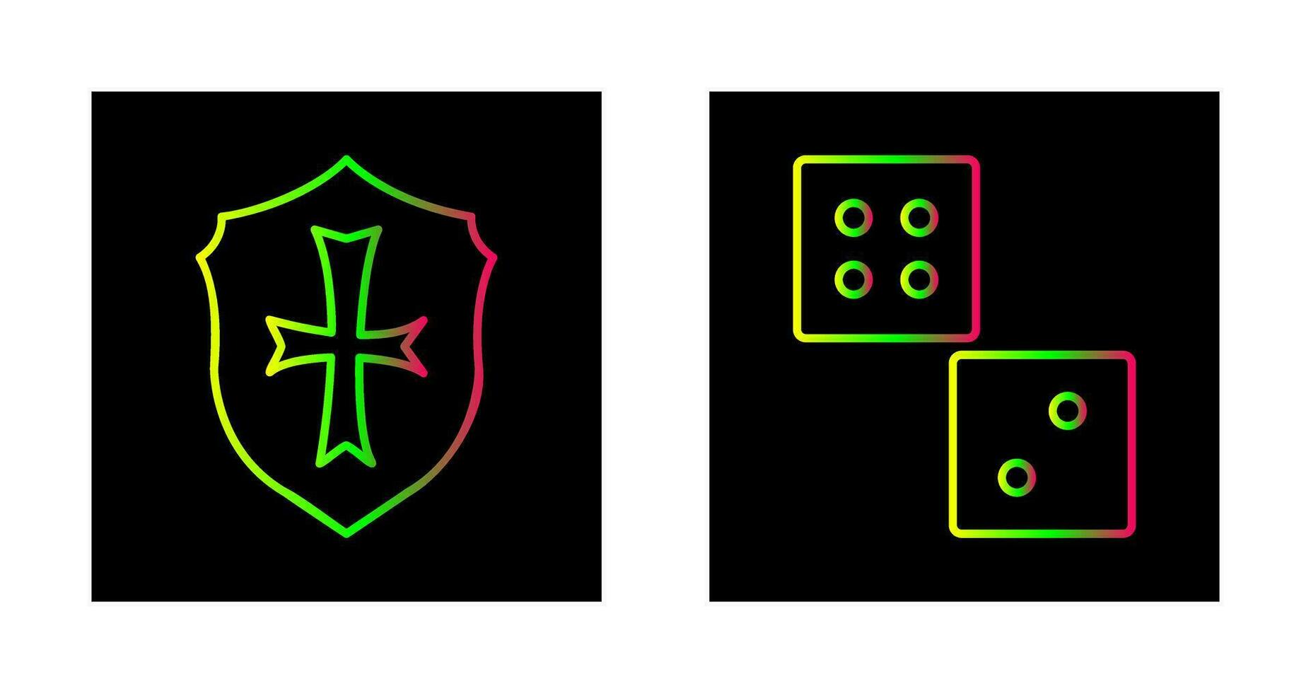 Dice and Shield Icon vector