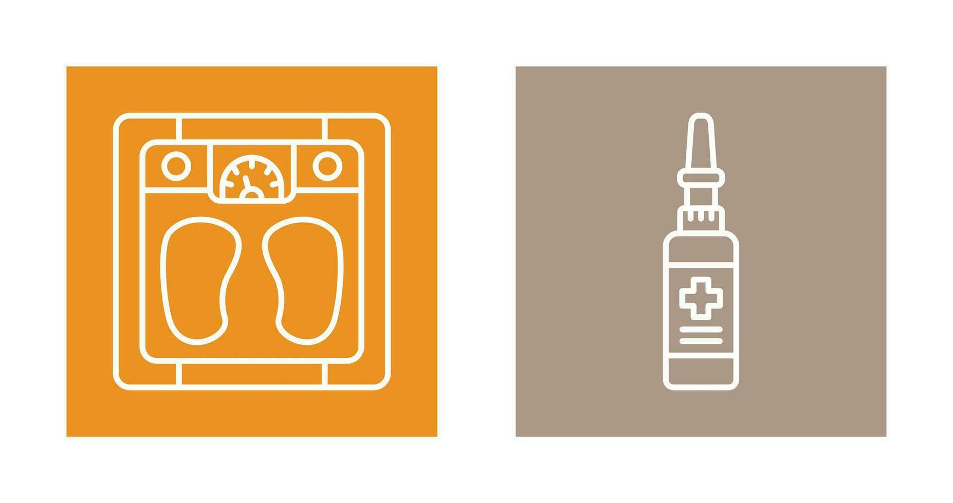 Weighing Scale and Nasal Icon vector