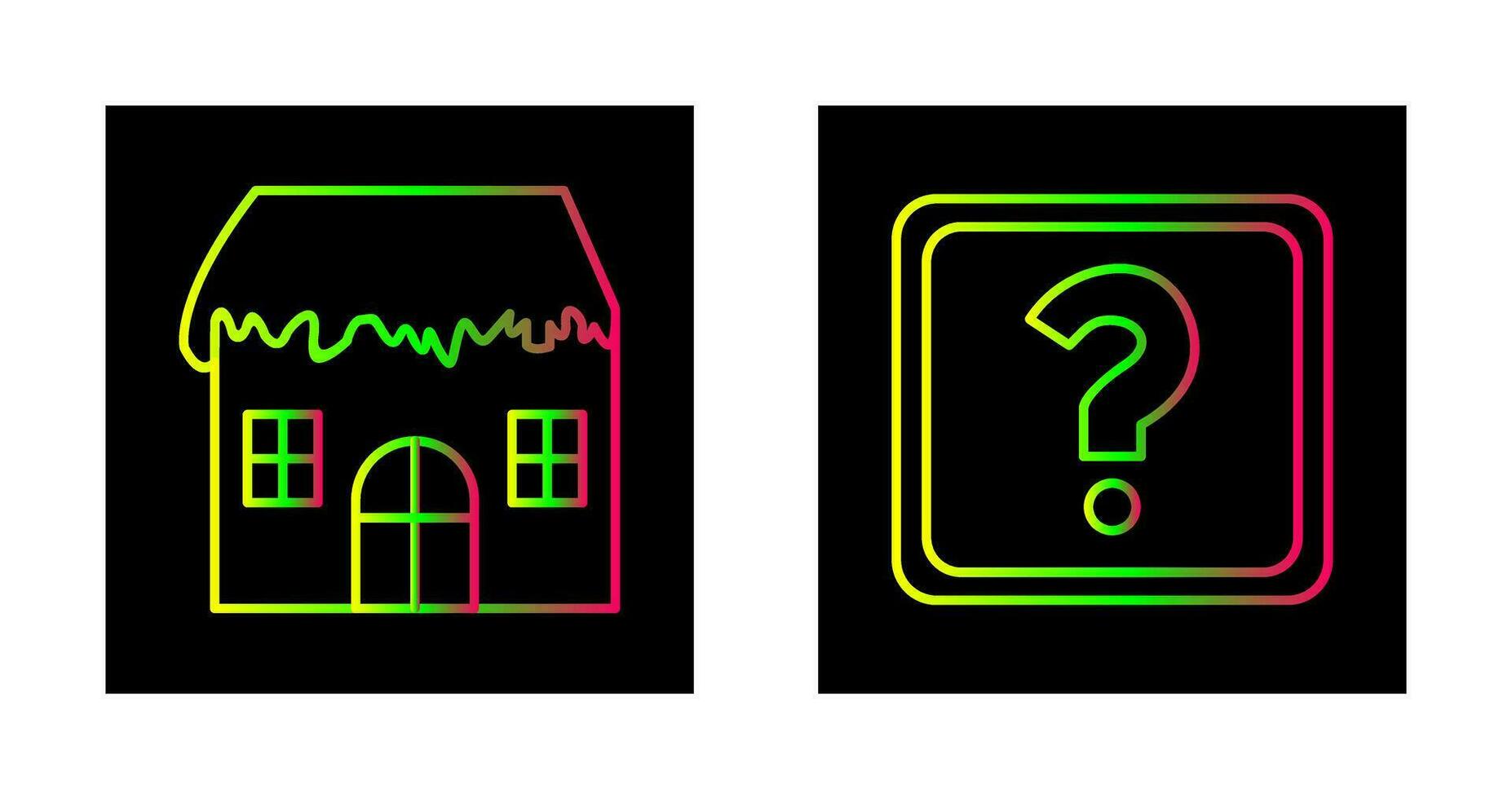 House with Snow and Question Mark Icon vector