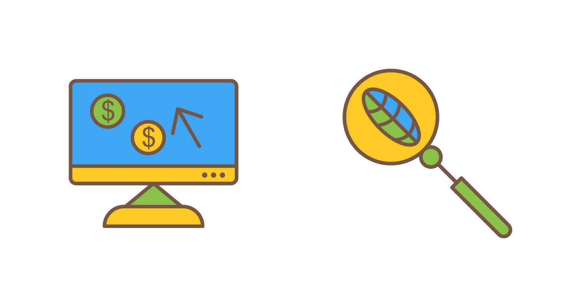 Pay Per Click and Organic Search Icon vector