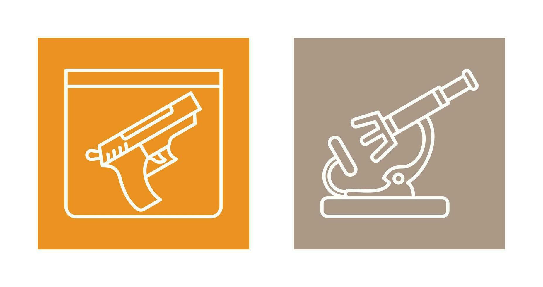 Evidence and Microscope Icon vector