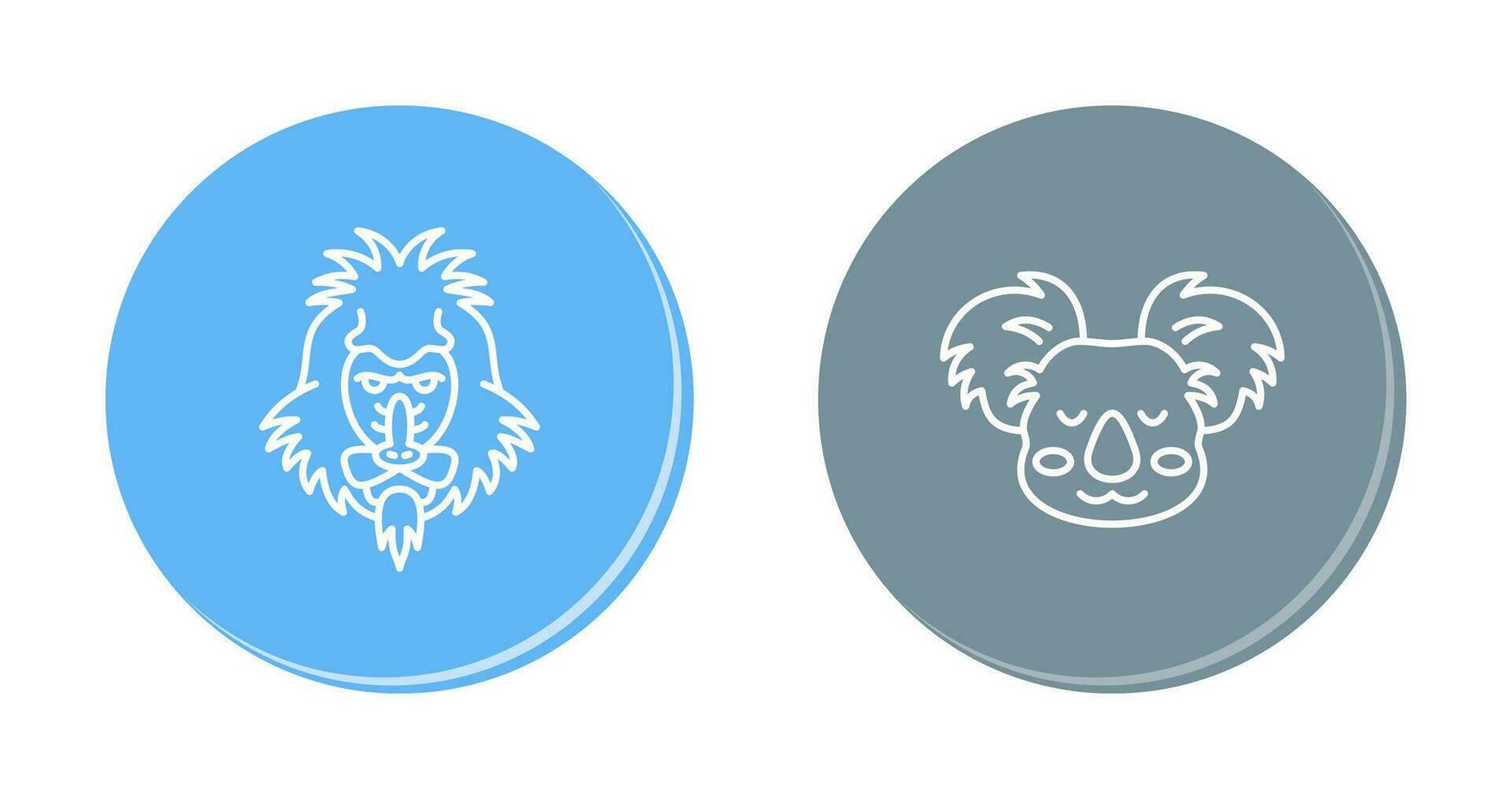 Mandrill and Koala Icon vector