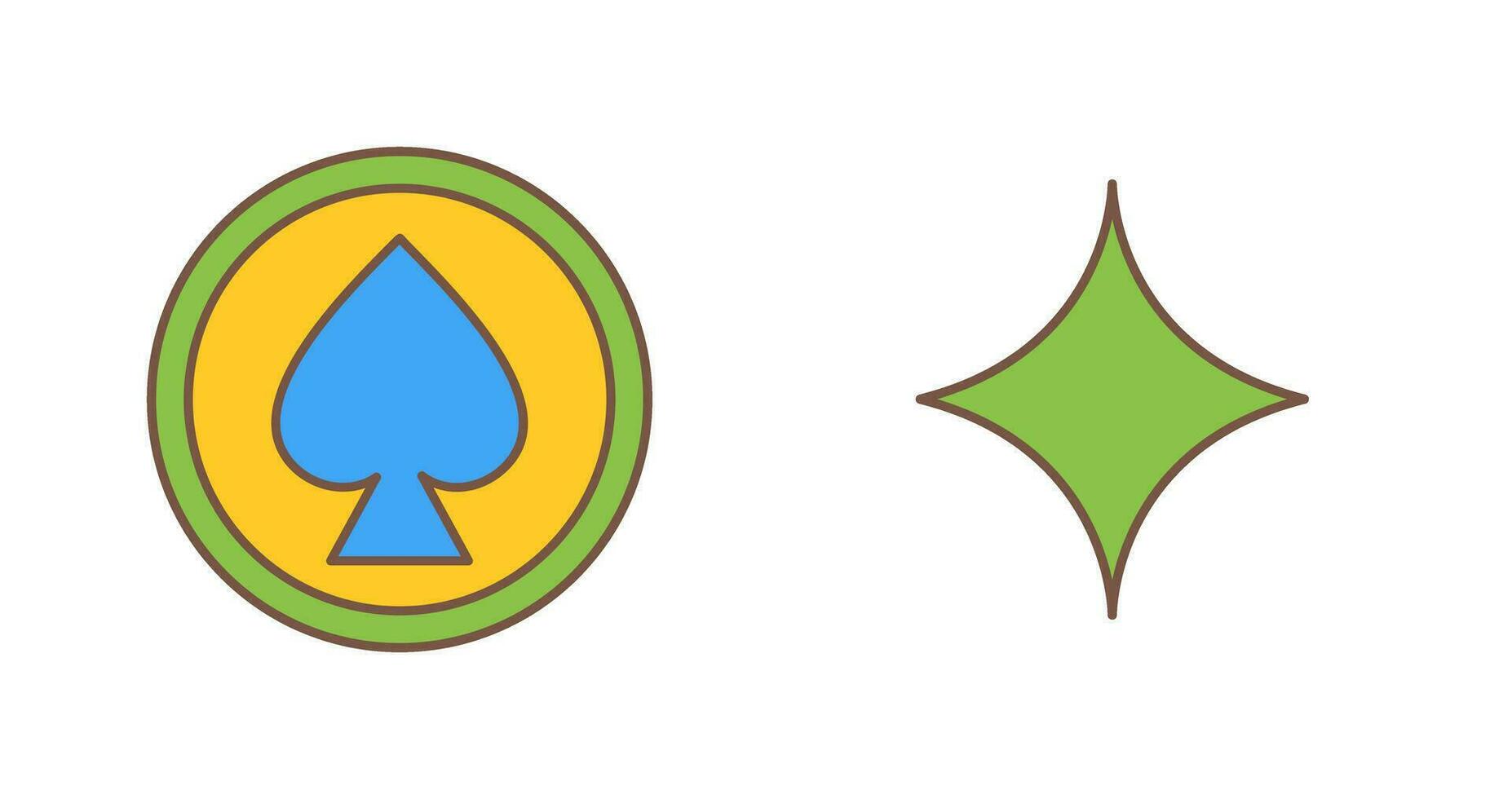 Spade and Diamond Icon vector