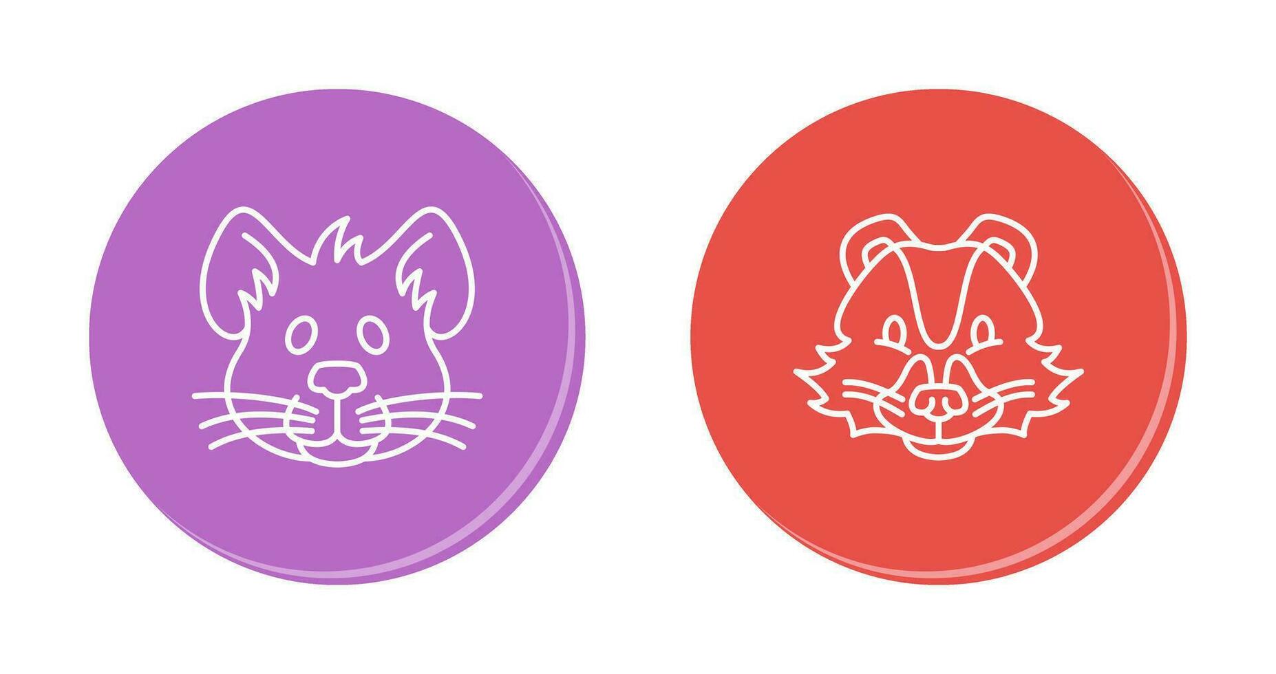 Mouse and Skunk Icon vector