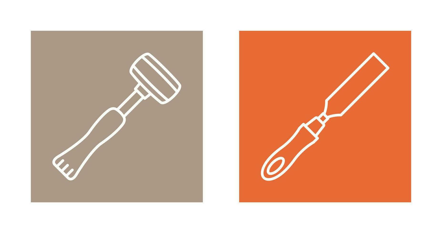 Sledgehmmer and Chisel Icon vector