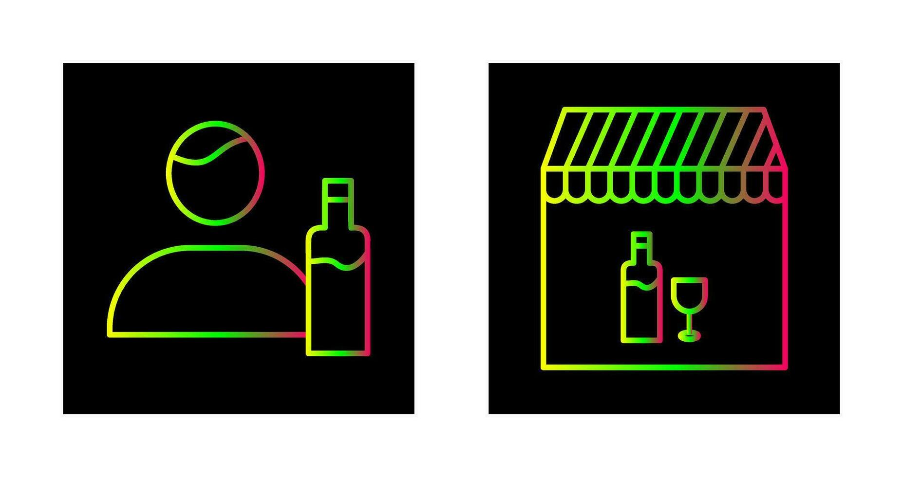 man drink and Cafe bar Icon vector