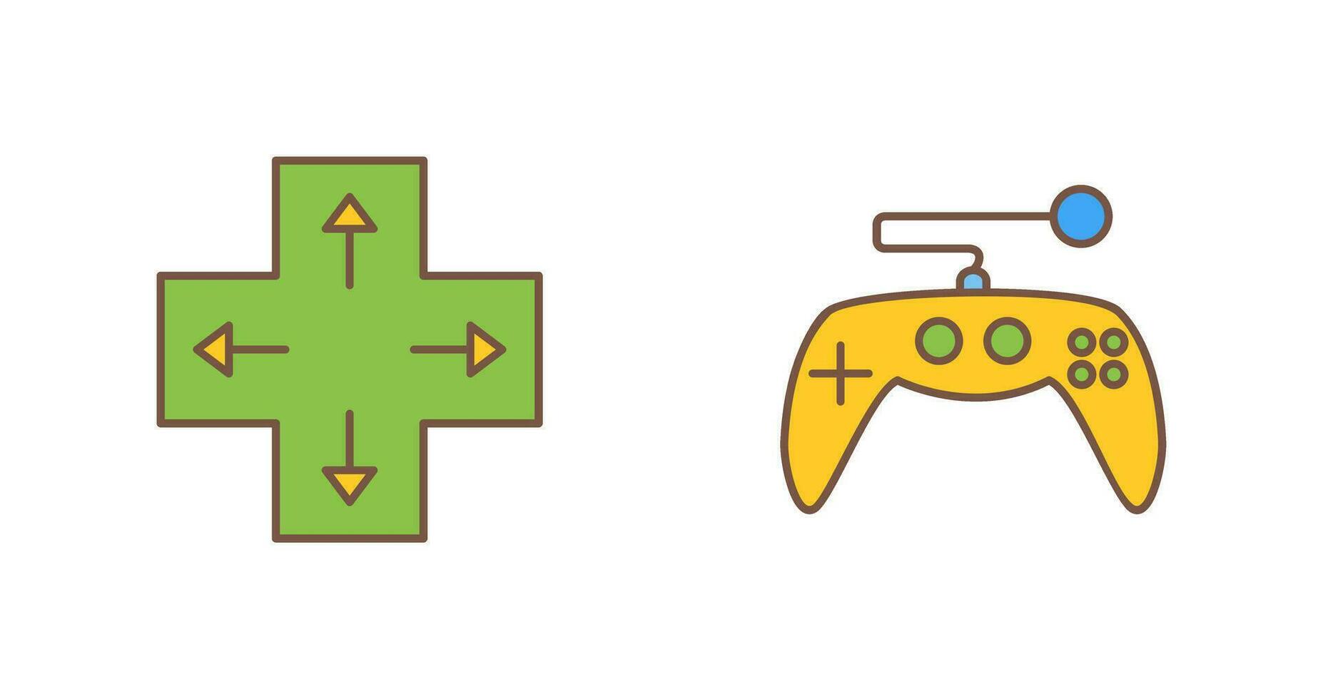 Direction Key and Gaming Control Icon vector