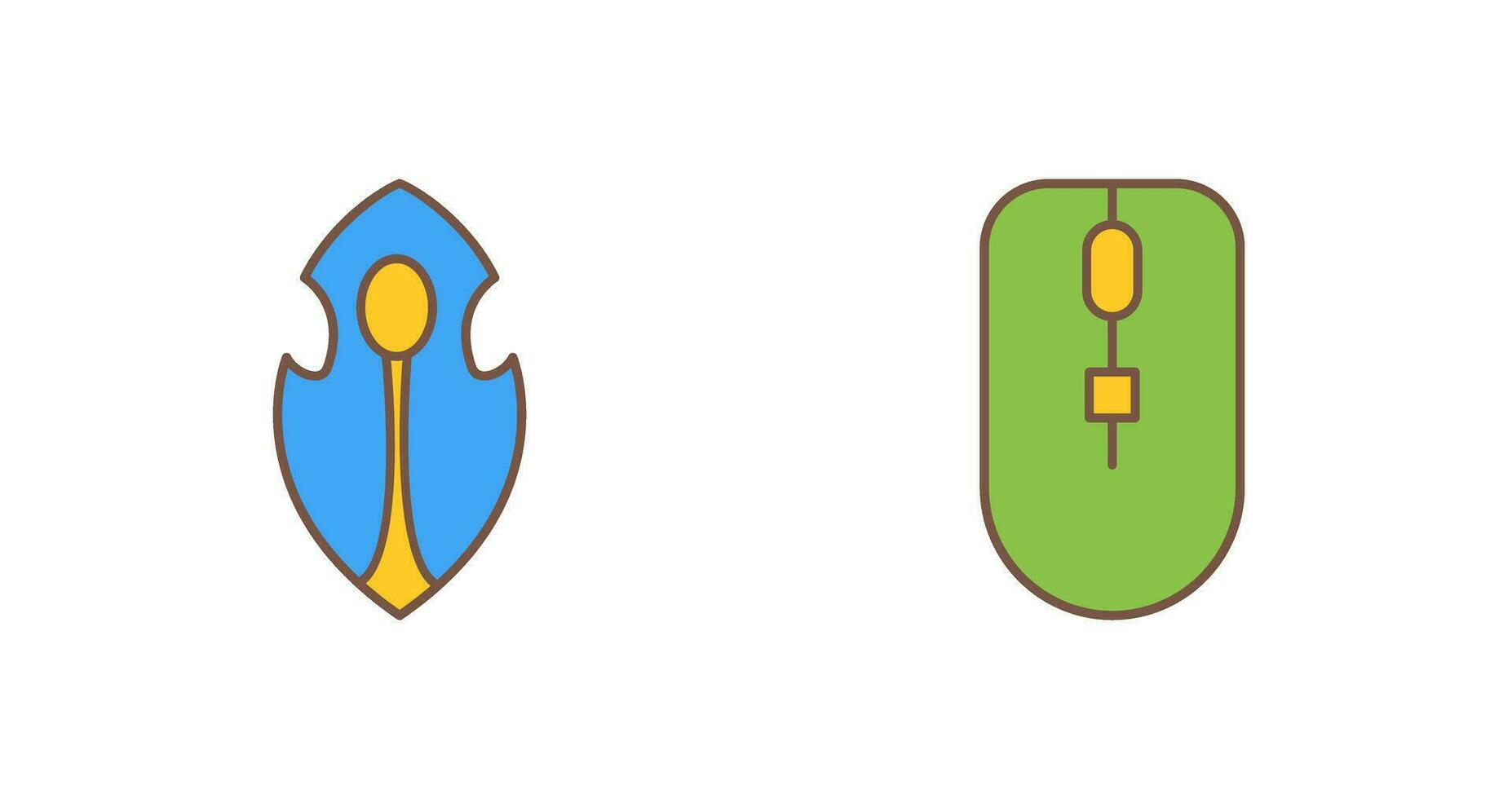 Game Character and Mouse Icon vector