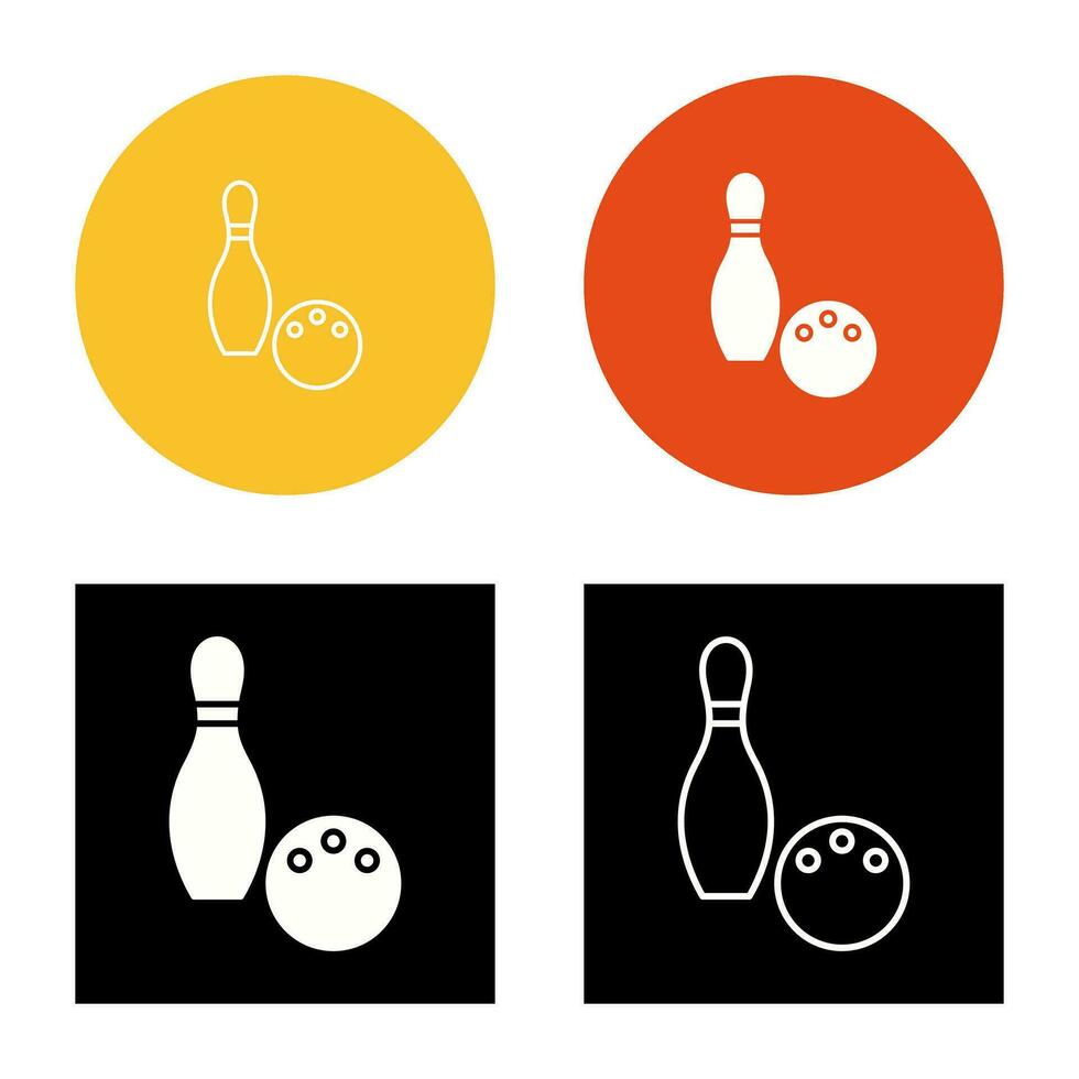 Unique Bowling Vector Icon