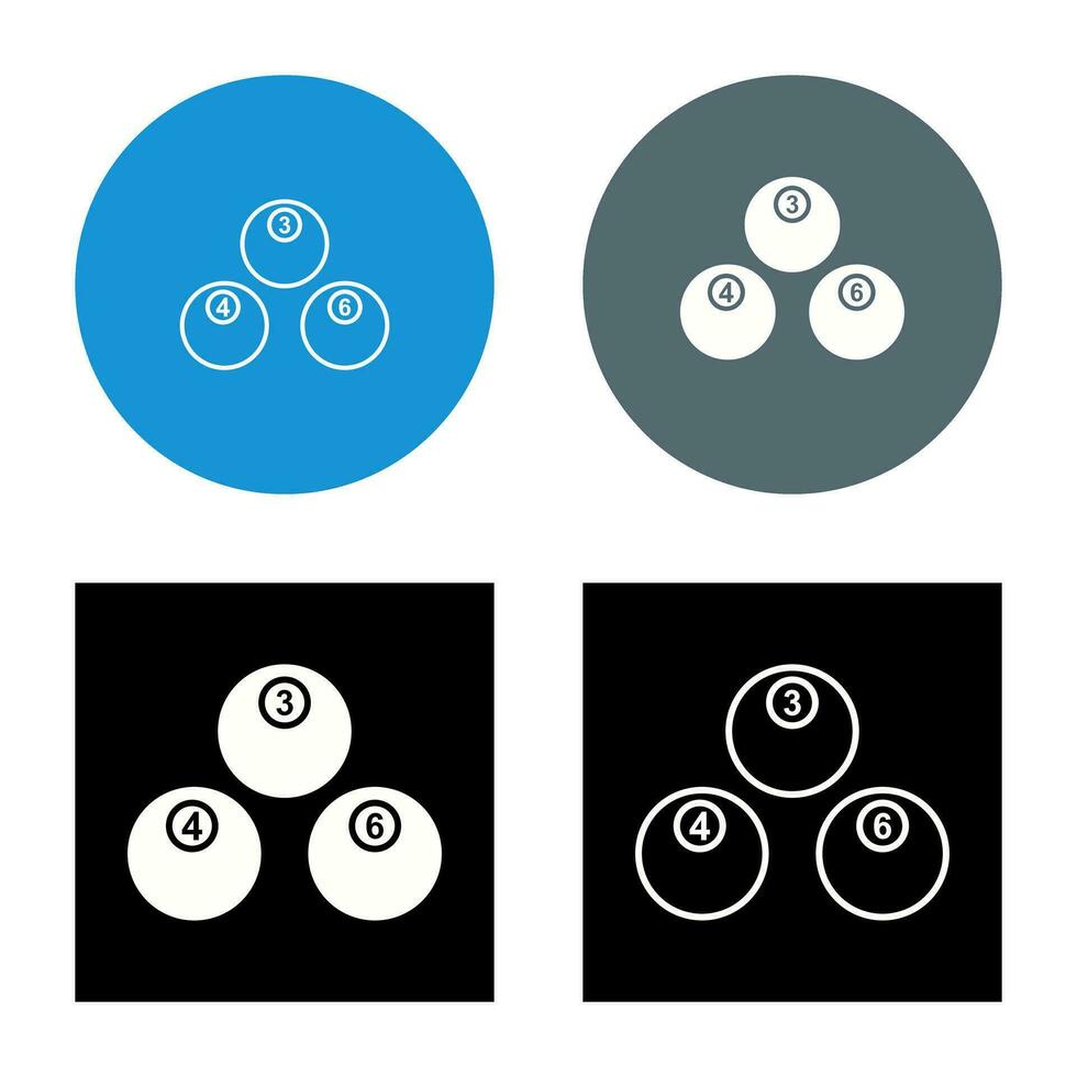 Unique Snooker Balls Vector Icon