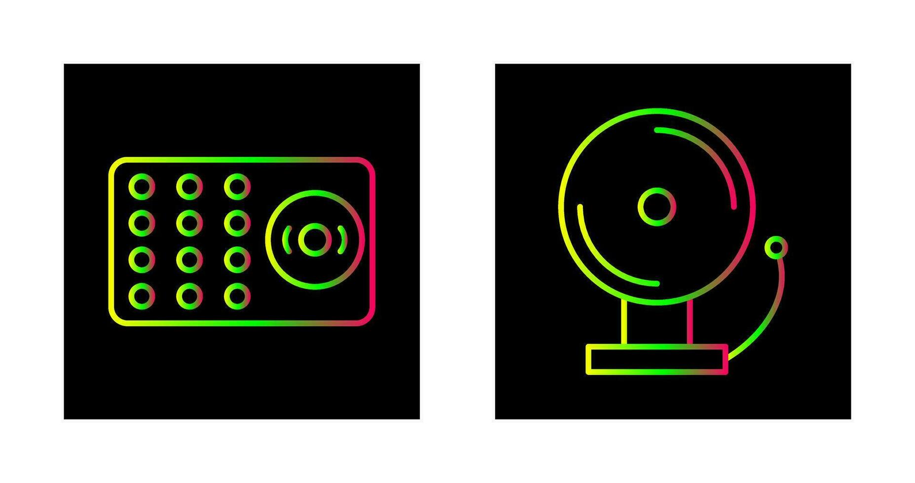 ring alarm and fire alarm  Icon vector