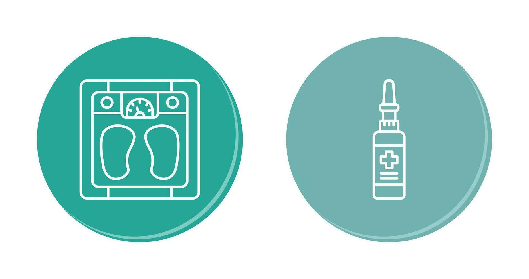 Weighing Scale and Nasal Icon vector